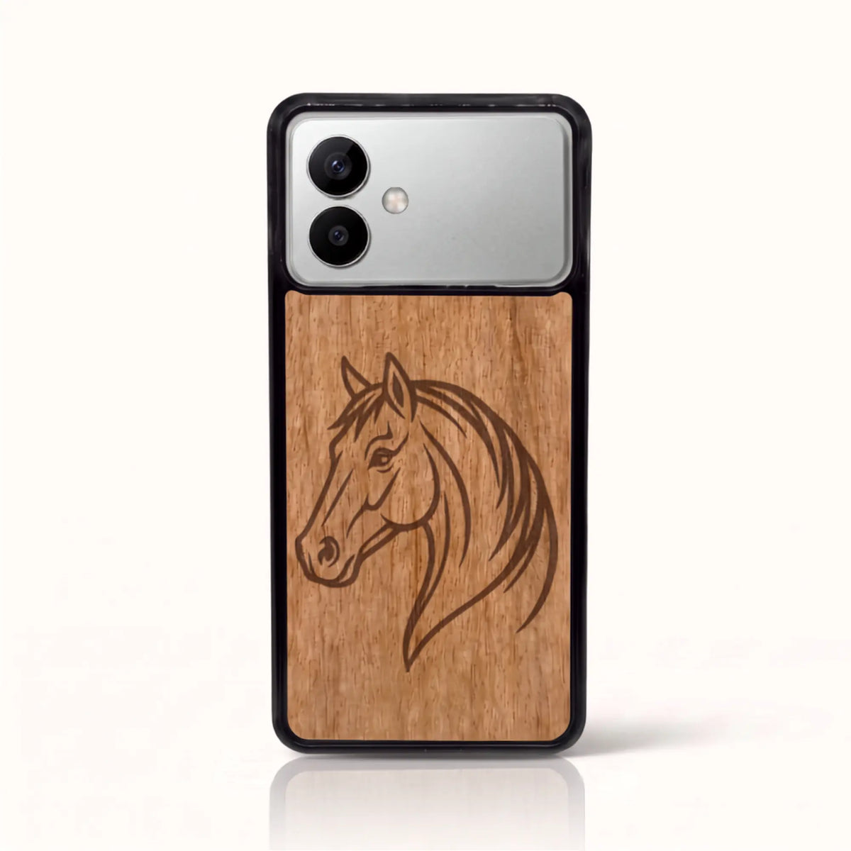 Coque Samsung S26 Edge – Le Cheval en bois de tilleul clair