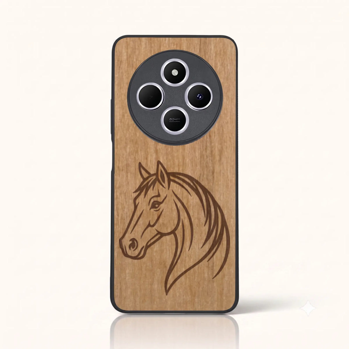 Coque Xiaomi Redmi 14C – Le Cheval en bois de tilleul clair