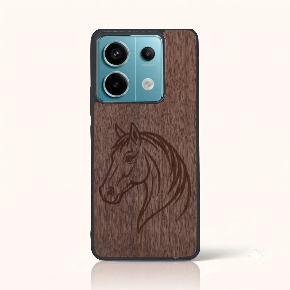 Coque Xiaomi Redmi Note 13 Pro 5G – Le Cheval en bois de noyer foncé