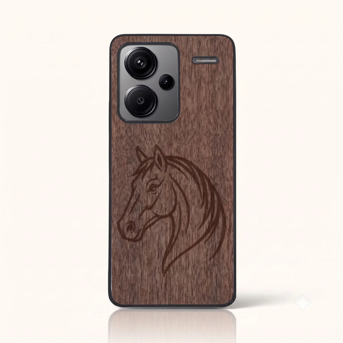 Coque Xiaomi Redmi Note 13 Pro Plus 5G – Le Cheval en bois de noyer foncé