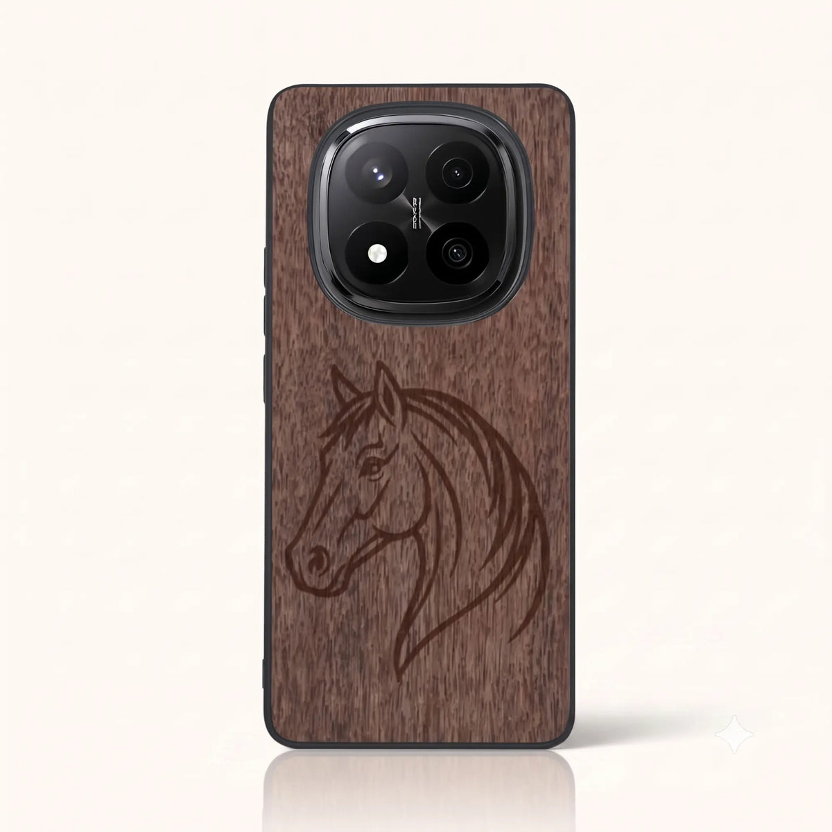 Coque Xiaomi Redmi Note 15 Pro Plus – Le Cheval en bois de noyer foncé