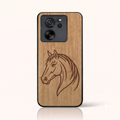 Coque Xiaomi Mi 13T – Le Cheval en gravure sur bois (Tilleul)