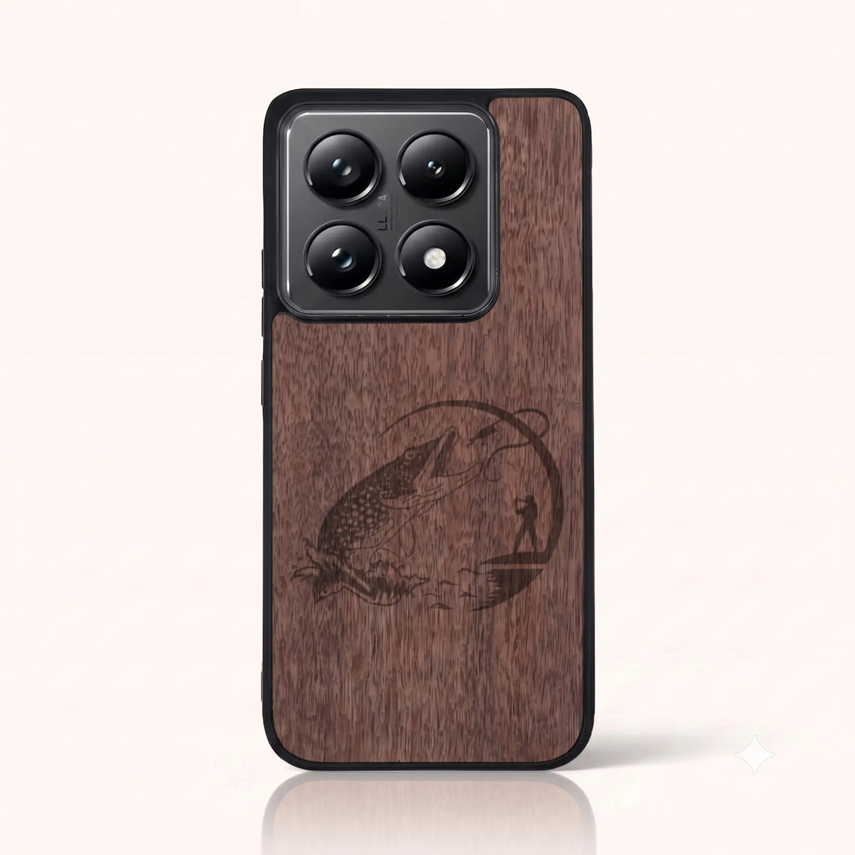 Coque Xiaomi Mi 14T et 14T Pro – Le Pêcheur en bois de noyer foncé