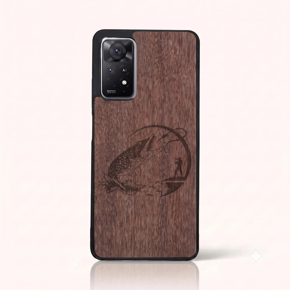 Coque Xiaomi Redmi Note 11 Pro 5G et 4G – Le Pêcheur en bois de noyer foncé