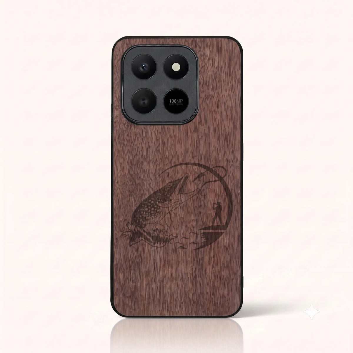 Coque Honor 400 Smart – Le Pêcheur en bois de noyer foncé