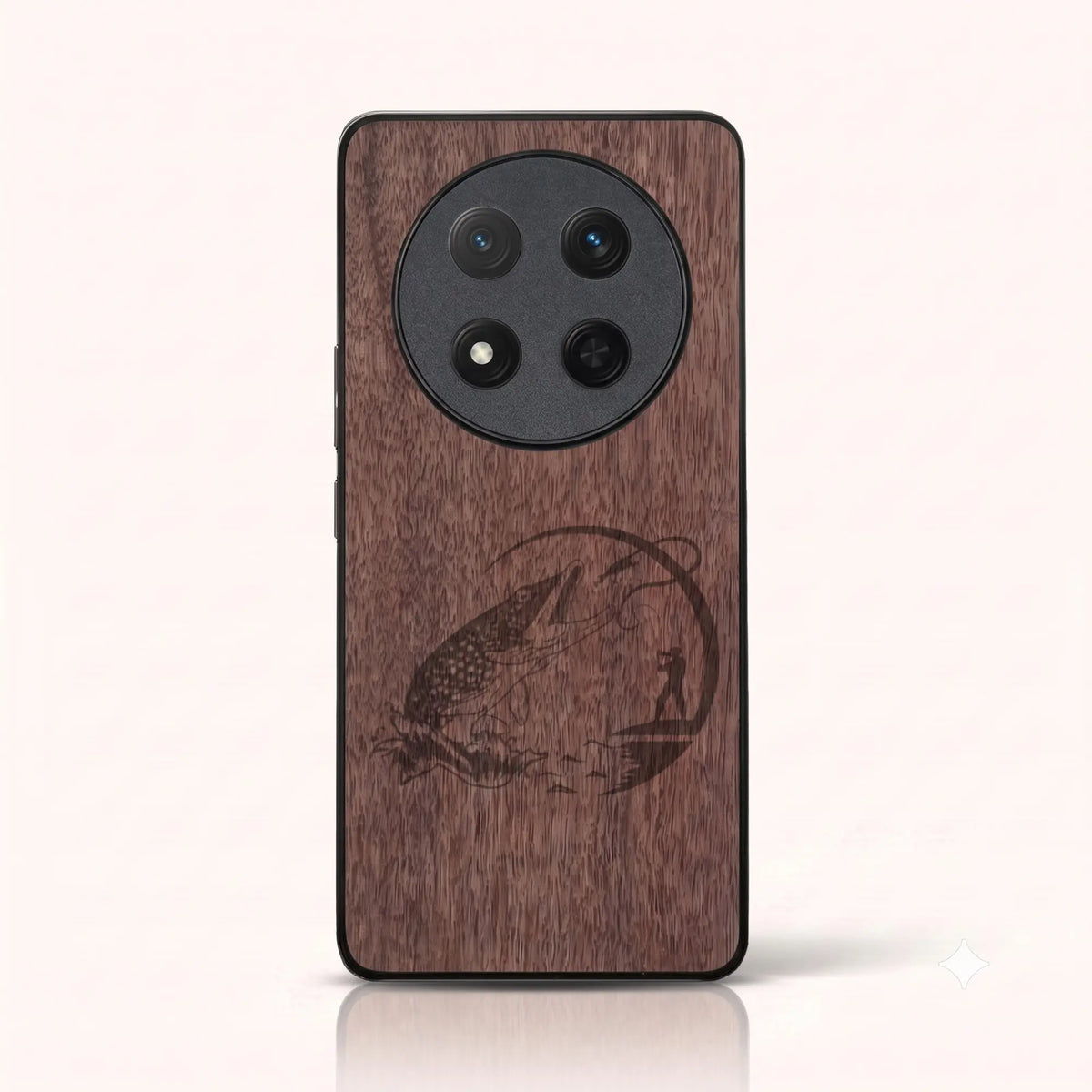Coque Honor Magic 7 Lite – Le Pêcheur en bois de noyer foncé