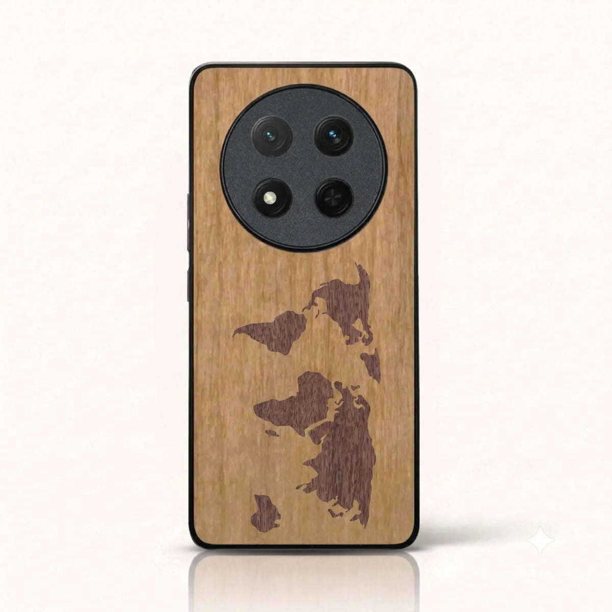 Coque Honor Magic 7 Lite – Le Planisphère en marqueterie de bois