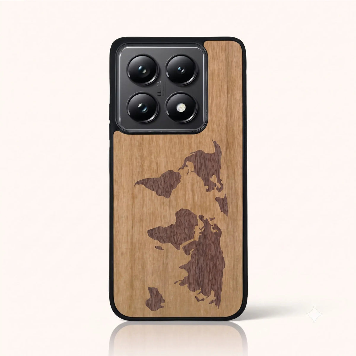Coque Xiaomi Mi 14T Pro – Le Planisphère en marqueterie de bois