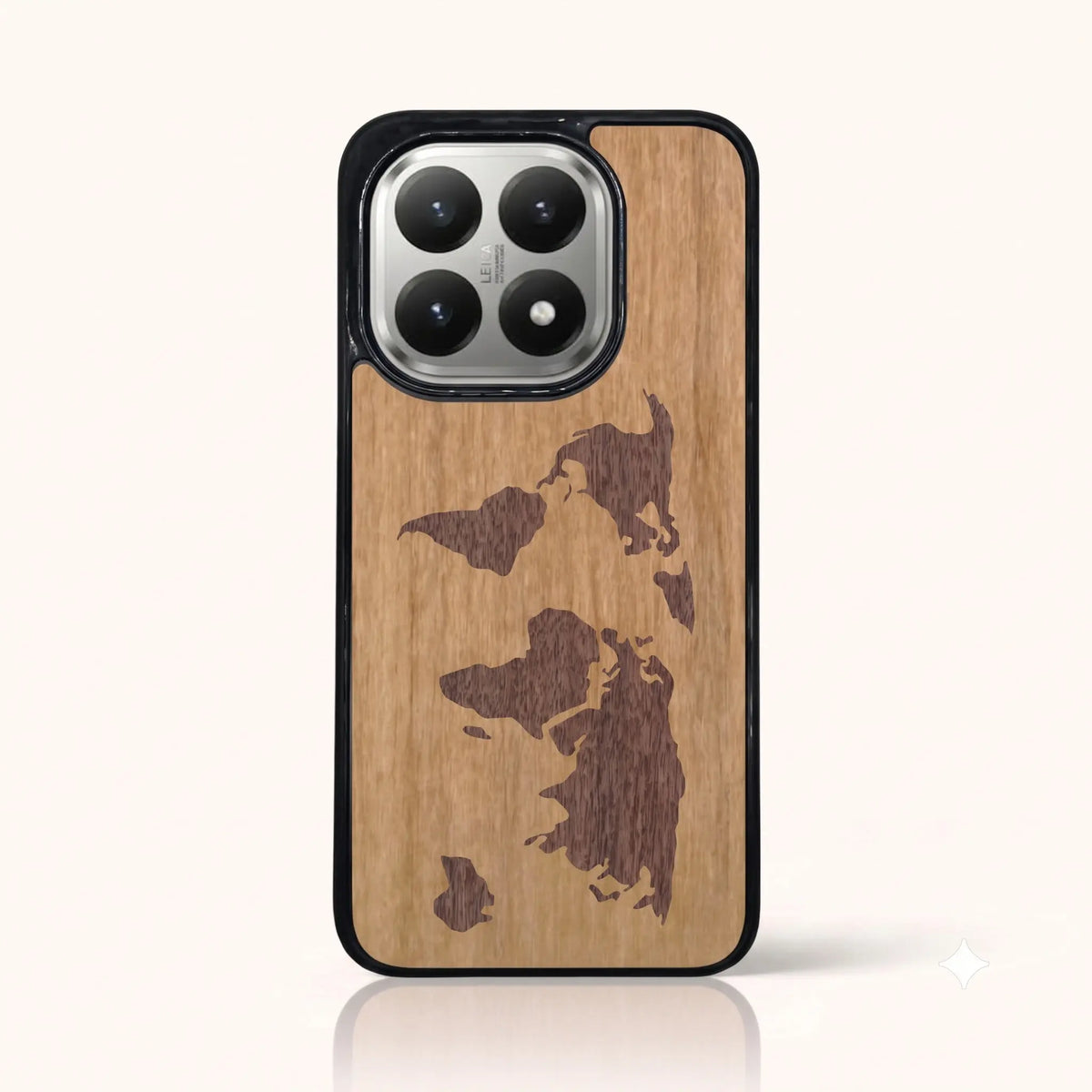 Coque Xiaomi Mi 15T – Le Planisphère en marqueterie de bois