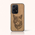 Coque Honor 200 Lite – Le Chat en gravure sur bois (Tilleul)