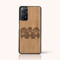 Coque Xiaomi Redmi Note 11 Pro 5G et 4G – Les Singes de la sagesse en bois de tilleul clair