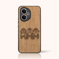 Coque Honor 400 – Les Singes de la sagesse en bois de tilleul clair