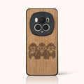 Coque Honor Magic 6 Pro – Les Singes de la sagesse en bois de tilleul clair