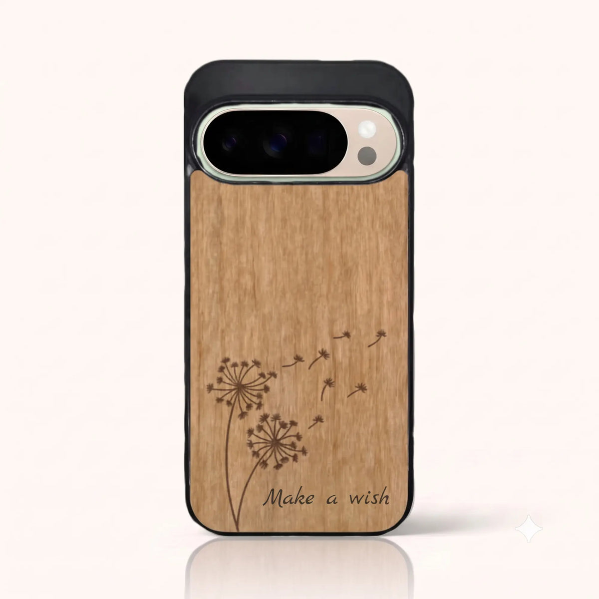 Coque Pixel 10 Pro – Make a Wish en bois de tilleul clair