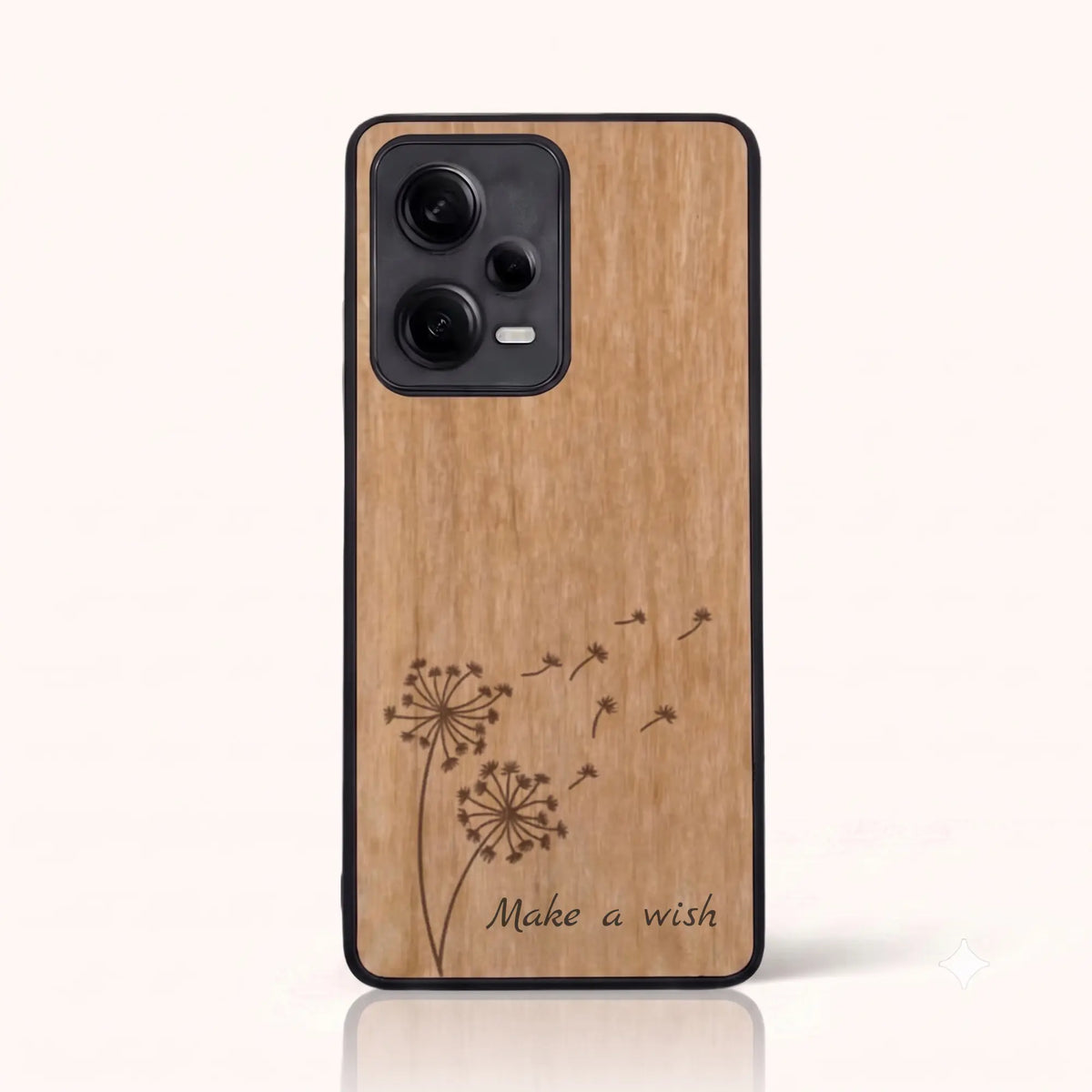 Coque Xiaomi Redmi Note 12 Pro 5G – Make a Wish en bois de tilleul clair