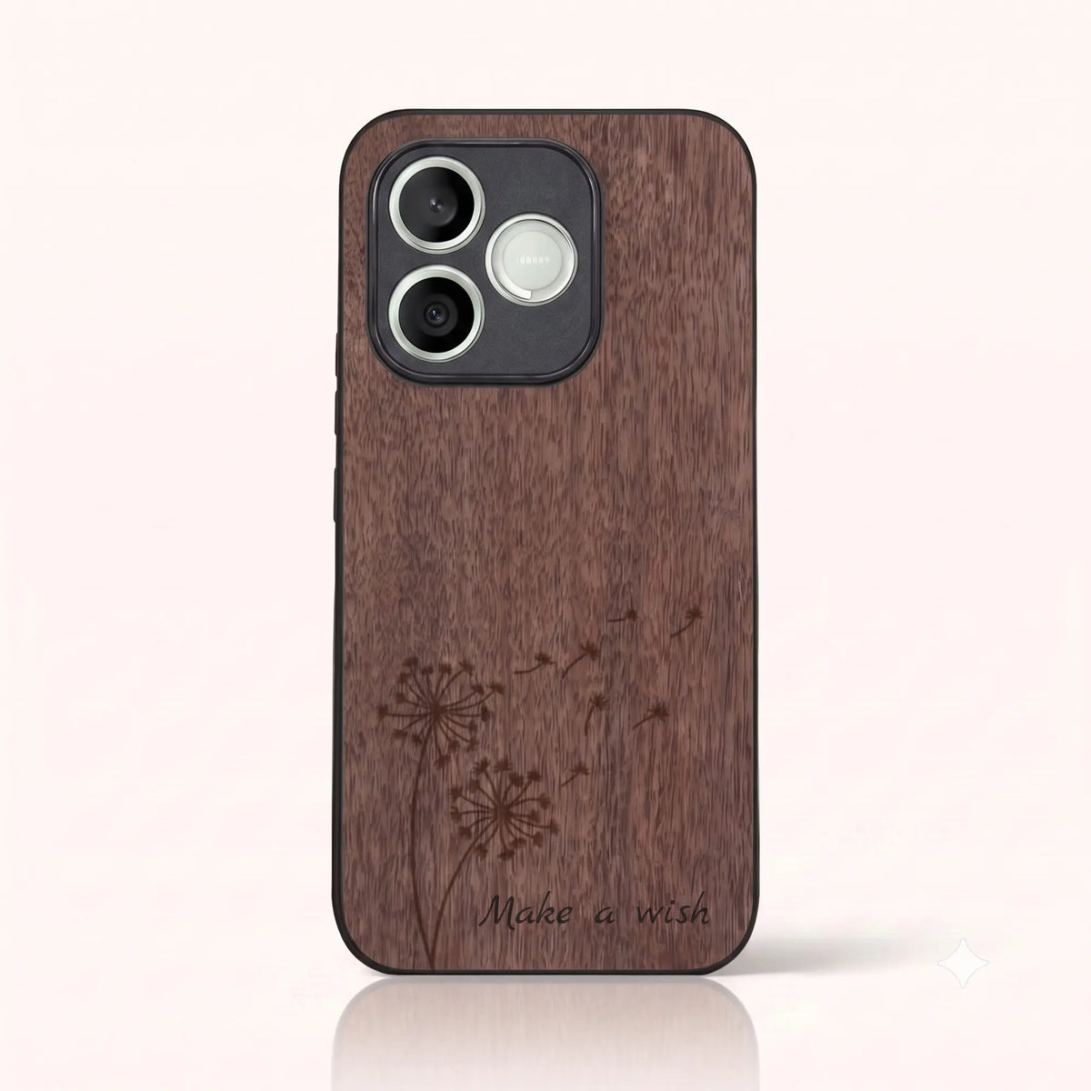 Coque Honor 600 Lite – Make a Wish en bois de noyer foncé