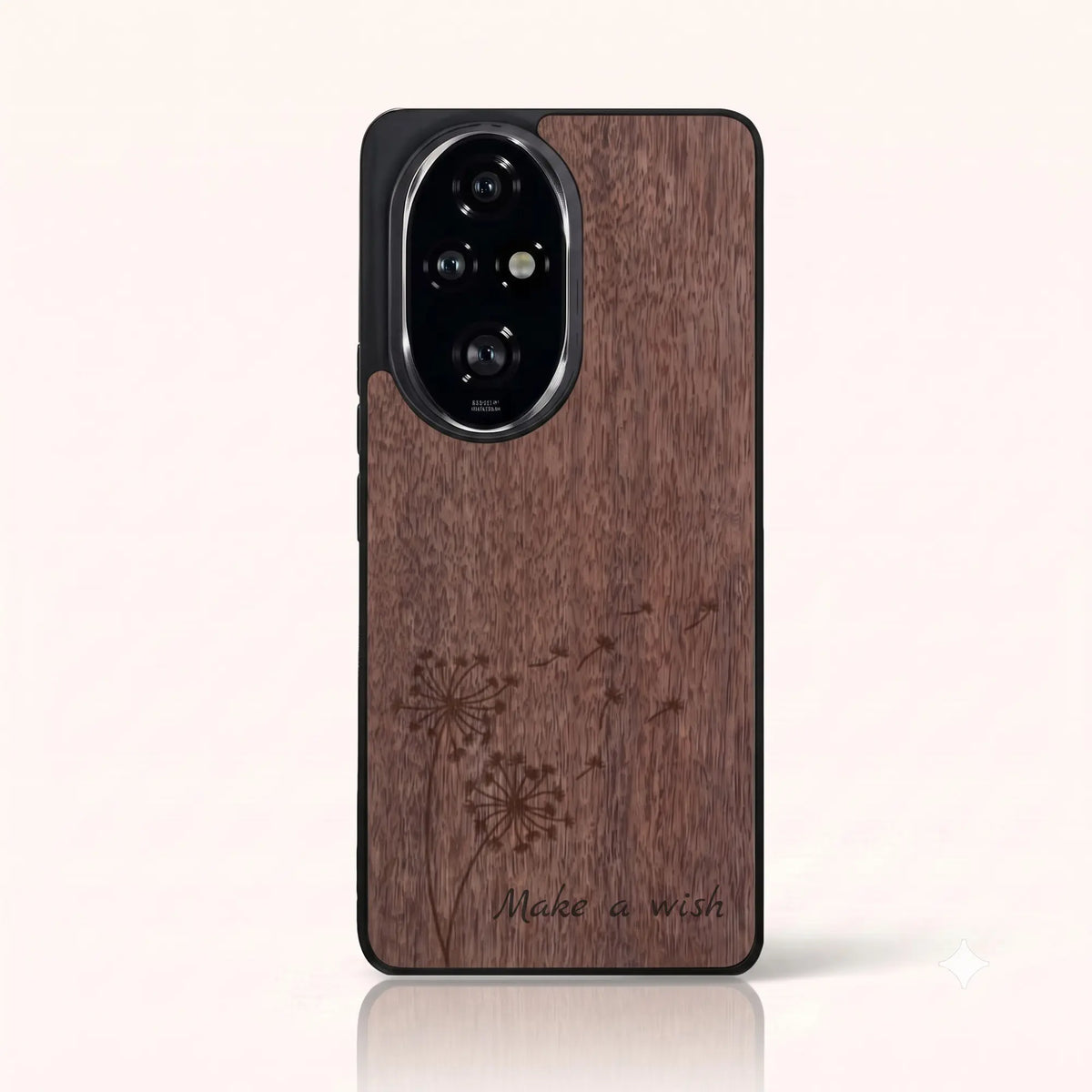 Coque Honor 200 Pro – Make a Wish en bois de noyer foncé