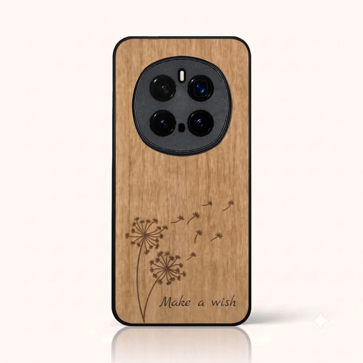 Coque Honor Magic 7 Pro – Make a Wish en bois de tilleul clair