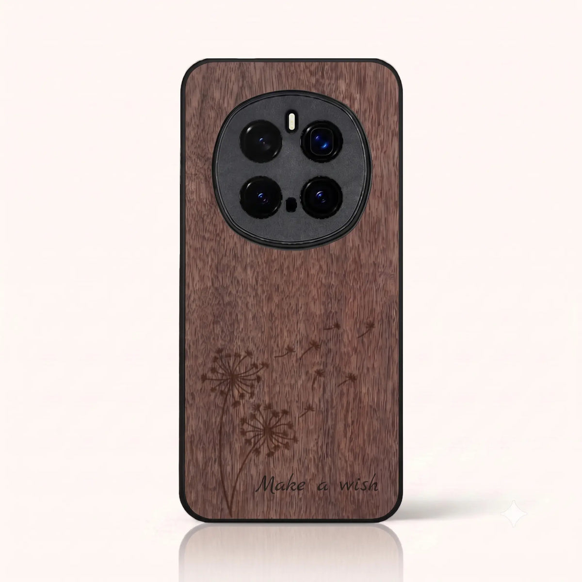 Coque Honor Magic 7 Pro – Make a Wish en bois de noyer foncé